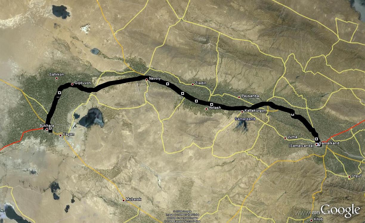 2009-06-21.JPG - 21.6.2009 - domenica - giorno 12 - Bukhara (UZ) (11.51) +3 - Samarcanda (UZ) (17.53) +3 - km 292, viaggio h 6.02, guida h 4.25