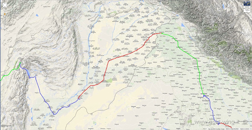 131016.jpg - Rahimyar Khan (7.40) - Amritsar (India) (18.28) (h+3.30). Km 658, viaggio h 10.18, guida h 7.52