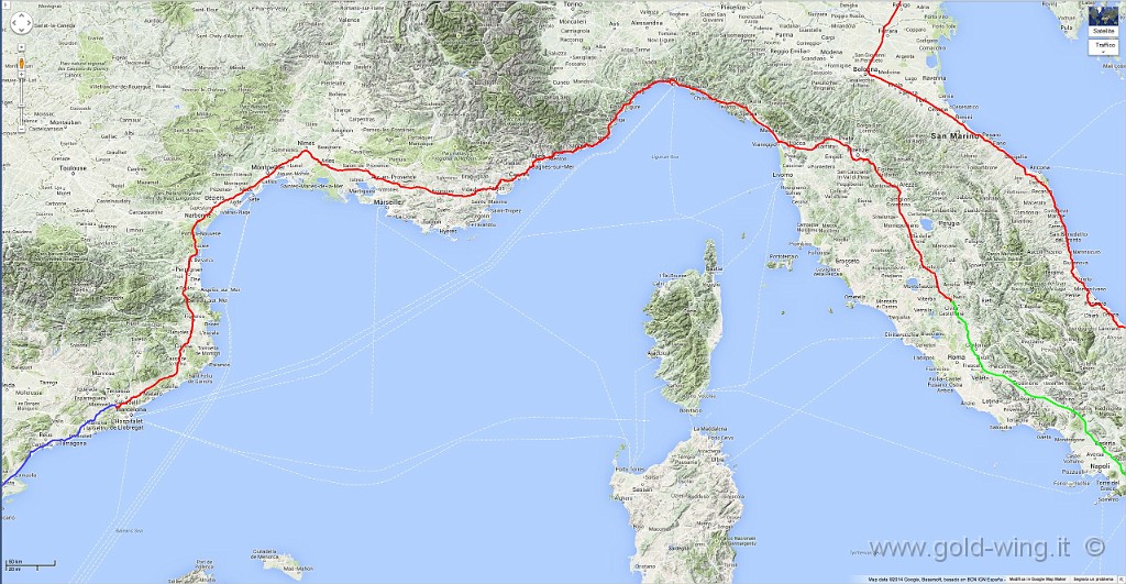 131223.jpg - Barcelona (8.07) - Orte (Italia) (21.55). Km 1.287, viaggio h 13.48, guida h 10.39