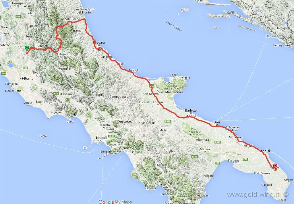 4.JPG - Tarano (RI) - Amatrice (RI) - Lecce, km 763, di cui km 607 (dalle 14.44 alle 21.24) da Amatrice a Lecce