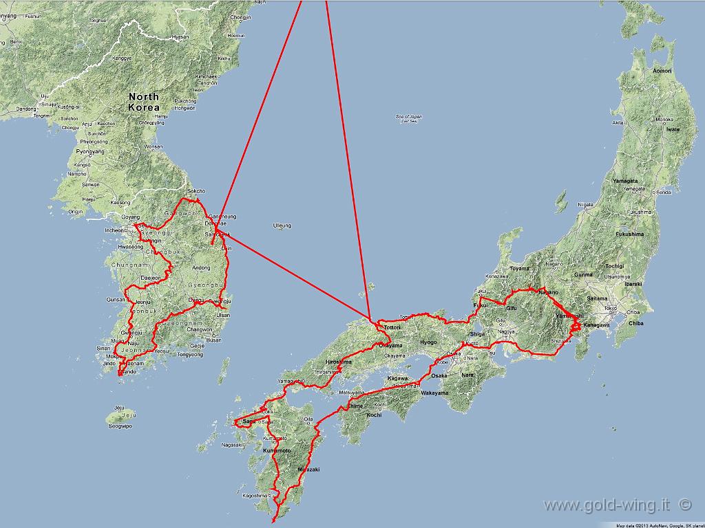 472.jpg - Italia-Giappone e ritorno. 34.000 km in moto in due mesi - 3.6/31.7.2011 - km 33.876 - contakm 695.929. Percorso in Corea del Sud e Giappone