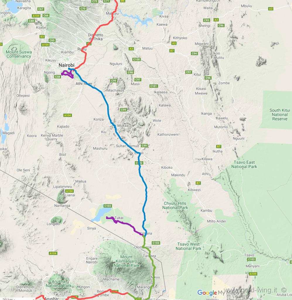 1-31.jpg - Nairobi (12.44) - Amboseli (16.12). Km 217, viaggio h 3.28, guida h 3.08