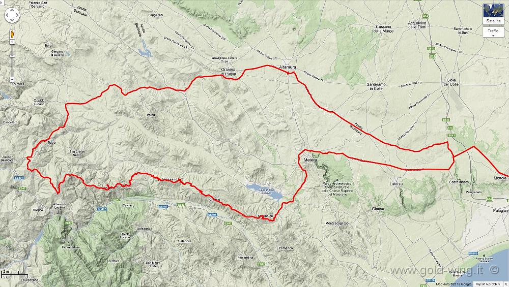 percorso2.JPG - Matera-Tricarico-Altamura: km 158 in h 2.50 (compresa mezzora di sosta caffè a Tricarico)