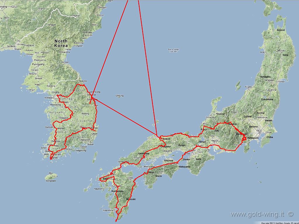 472.jpg - Italia-Giappone e ritorno. 34.000 km in moto in due mesi - 3.6/31.7.2011 - km 33.876 - contakm 695.929. Percorso in Corea del Sud e Giappone